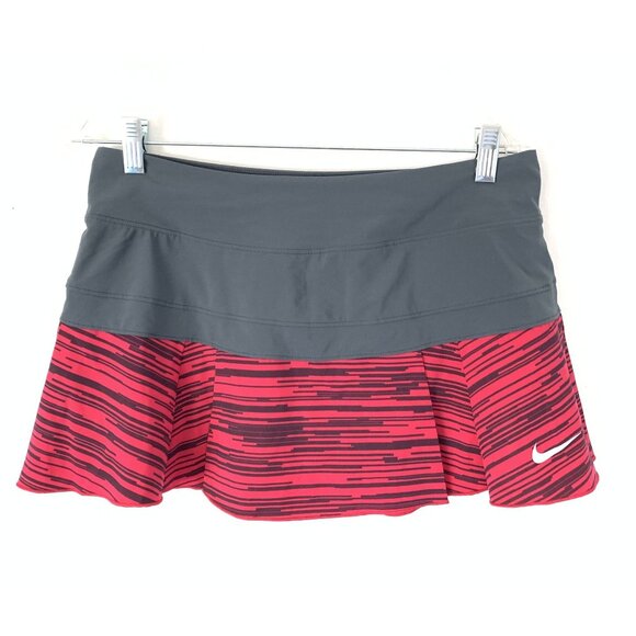 Set of 2 Nike Dri-Fit Pink Gray Athletic Tennis Skort Built-In Shorts Size M - Picture 6 of 10